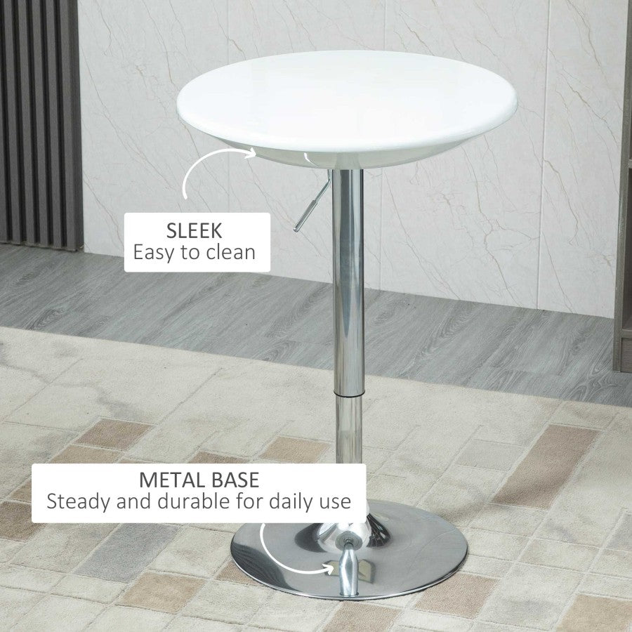 Round White Bar Table