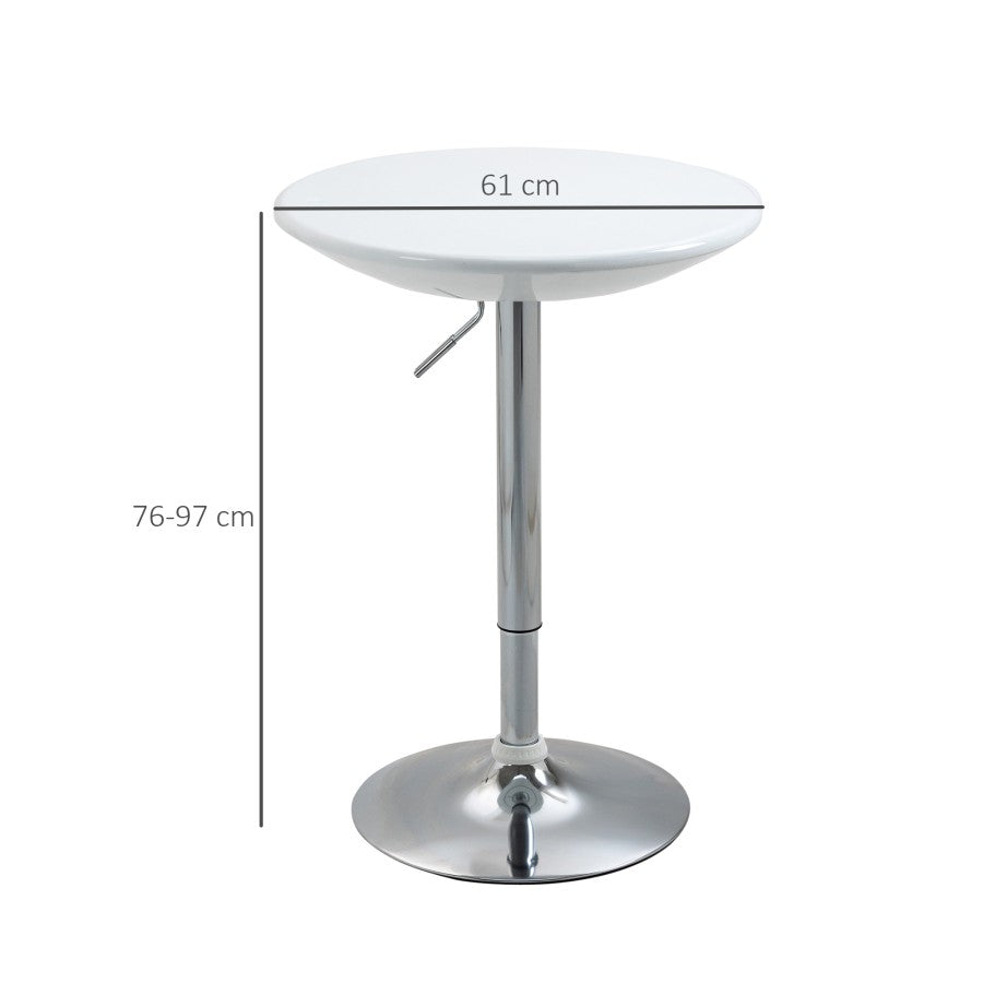Round White Bar Table
